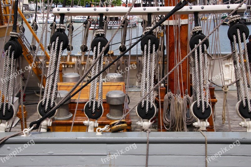 Rigging Sailing Ship Ship Boat Sea