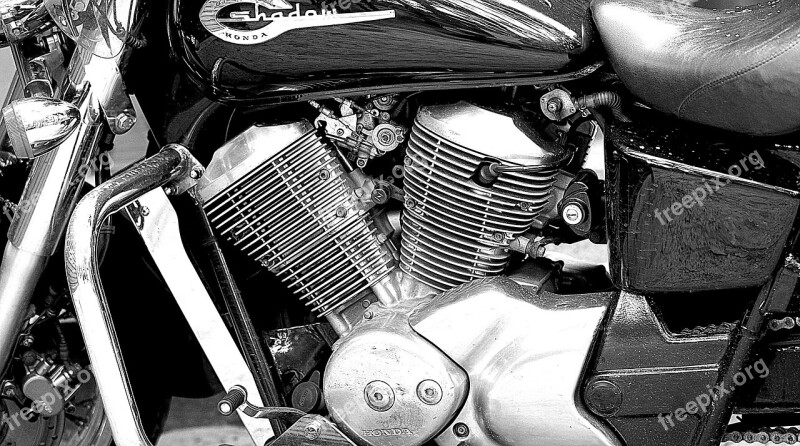 Black And White Engine Motorcycle Automotive A Motorcycle