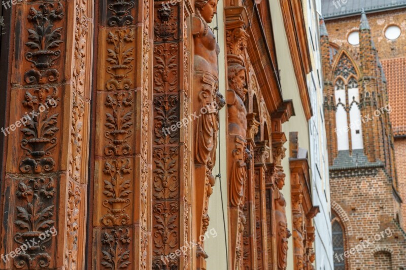 Wismar Building Facade Historic Center Baltic Sea