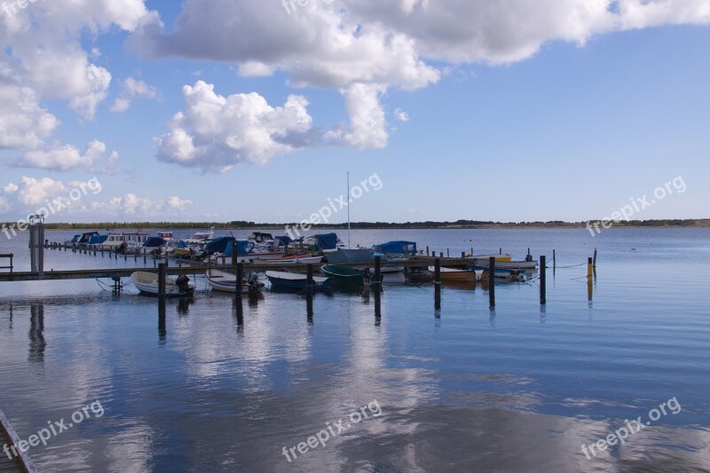 Harbour Hvidovre Denmark Boats Ocean