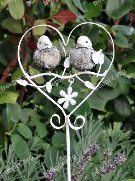 Sculpture Birds Garden Art Figure