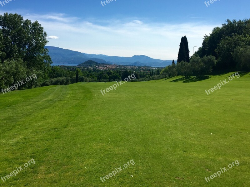 Lago Di Garda Golf Golf Course Field Nature