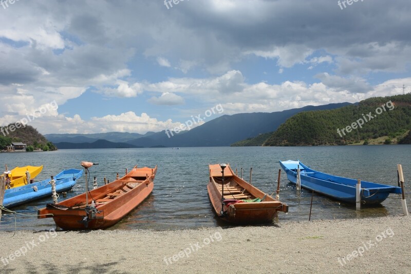 In Yunnan Province Lugu Lake The Water Village Free Photos