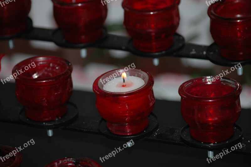 Candle Commemorate Mourning Faith Light