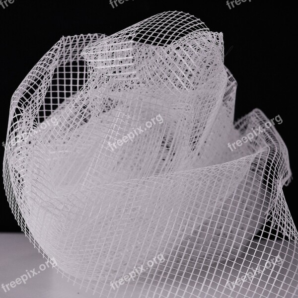 White Mosquito Net Black Background Construction Repair