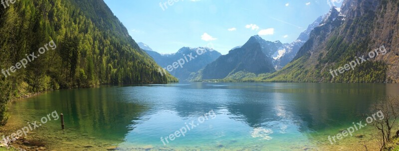 Königssee Alpine Berchtesgaden Berchtesgaden Alps Berchtesgaden National Park