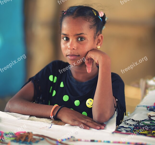 Girl African Young Cute Portrait