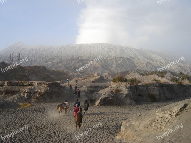 Java Indonesia Volcano Bromo Crater