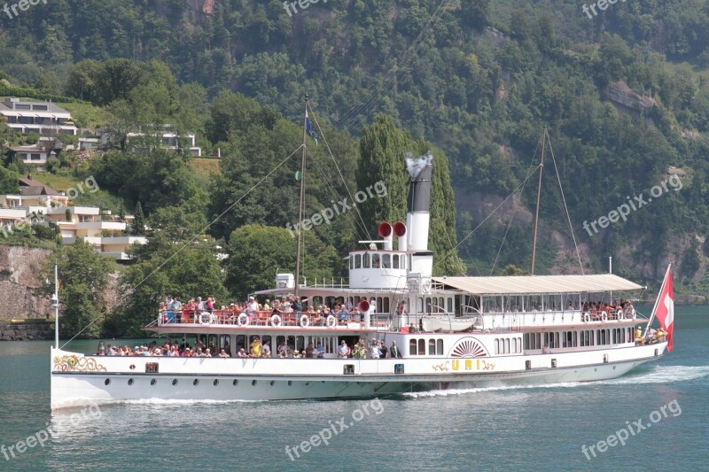 Switzerland Ship Ferry Tourism Travel