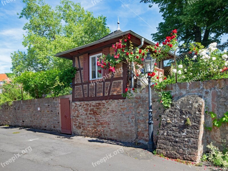 City Wall Gelnhausen Hesse Germany Old Building