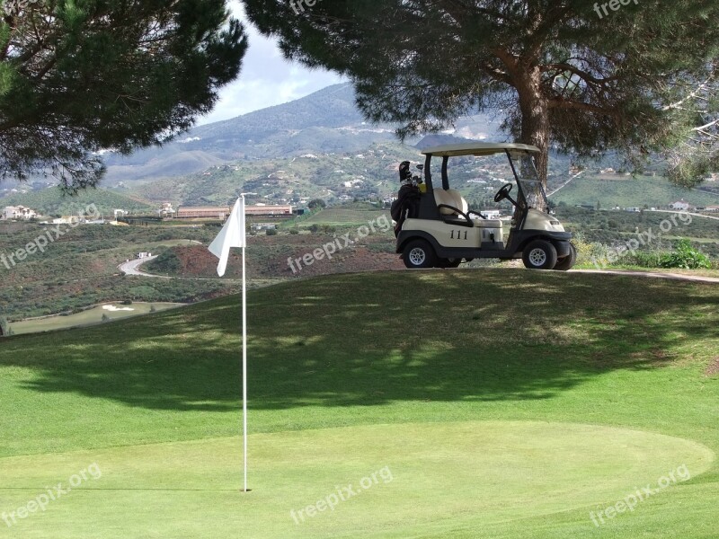 Golf Spain Golf Course Buggy Nature