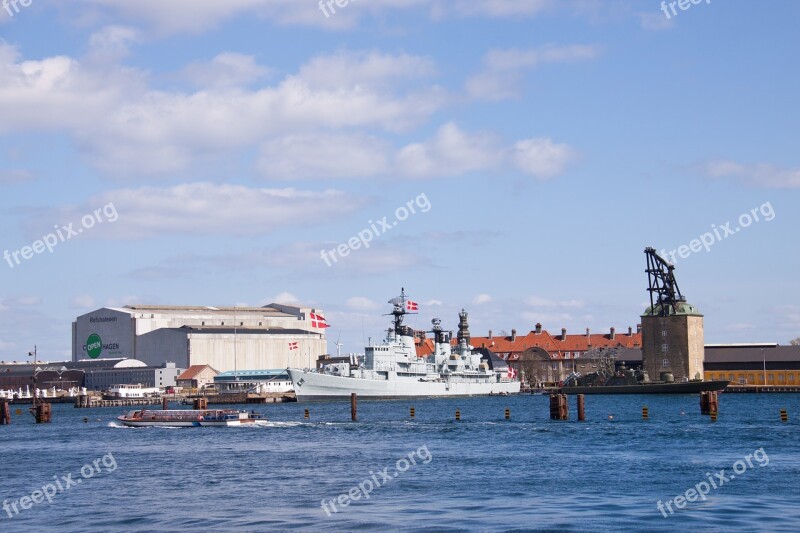 Copenhagen Harbour Ships Ocean Denmark