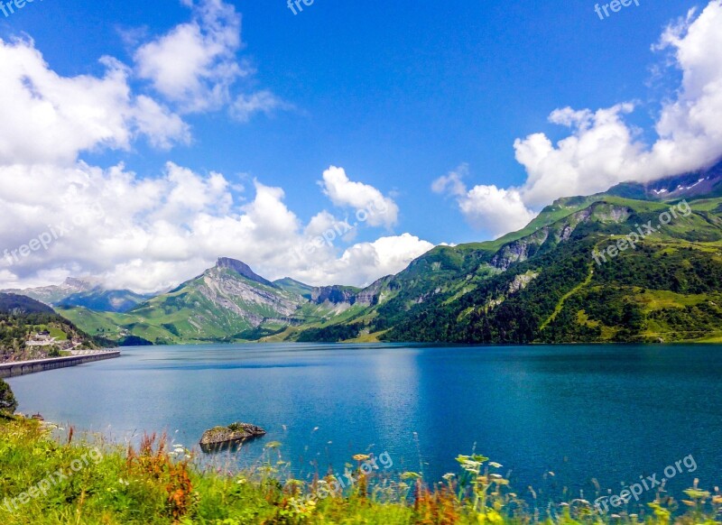 Lake Blue Lake Alps Barage Lake Roseland