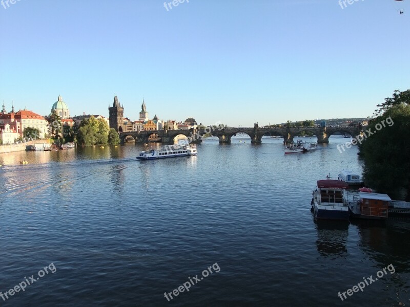 Prague Czech Republic Charles Bridge City Castle