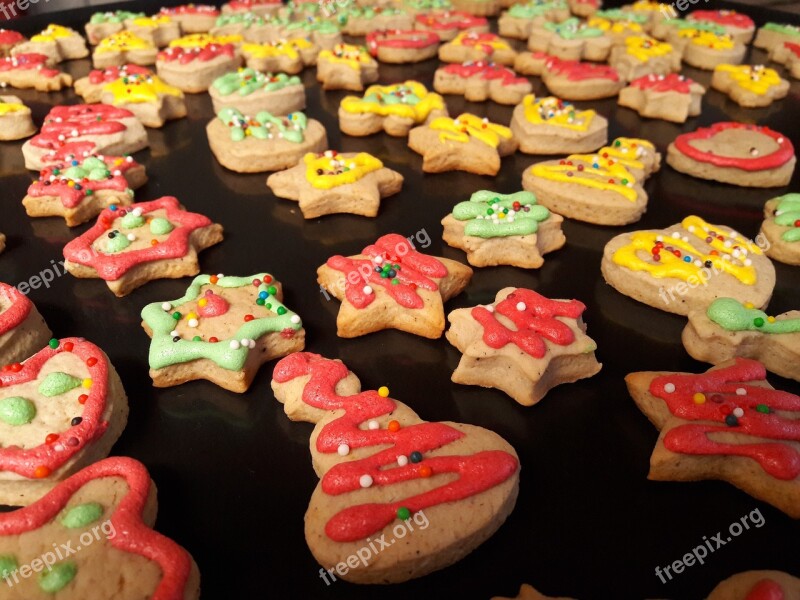 Cookies Christmas Color Sweet Pastry