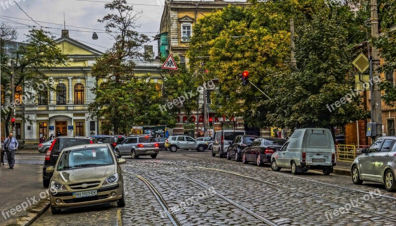 Odessa Street Trees Traffic Machinery