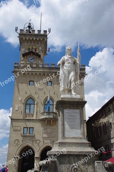 San Marino Town Hall Palazzo Pubblico Architecture Free Photos