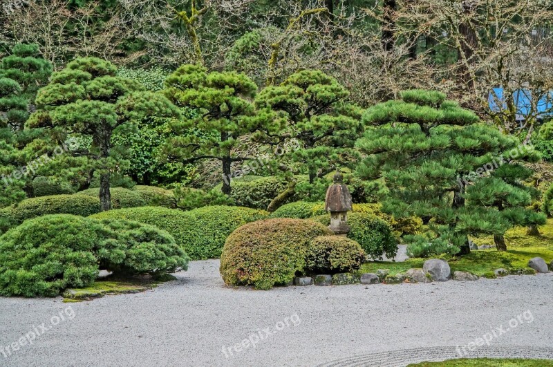 Japanese Garden Fall Meditation Asian