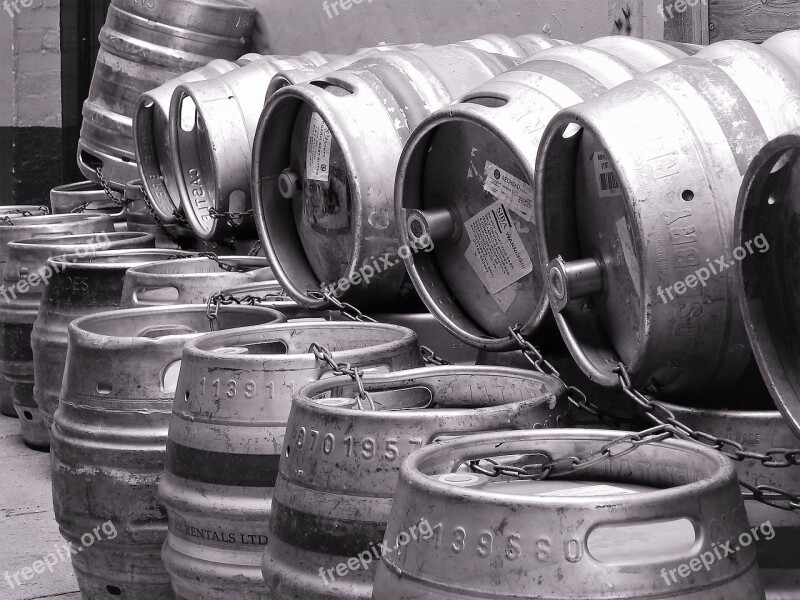 Kegs Blackandwhite Barrels Free Photos