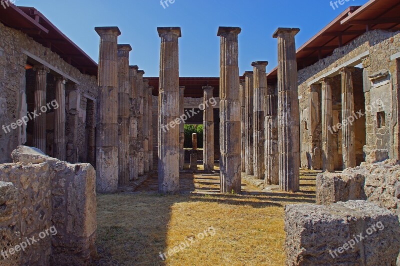 Pompei Villa Antique Ruin Heritage