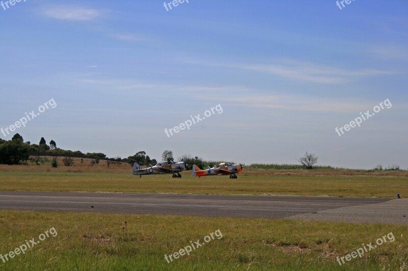 Taxiing Aircraft Aircraft Harvard T-6 Fixed Wing