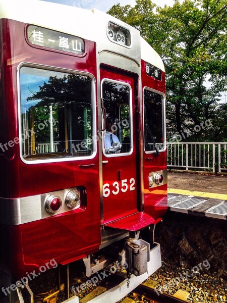 Travel Train Red Car Railway Tourism