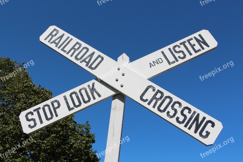 Railroad Crossing Sign Free Photos