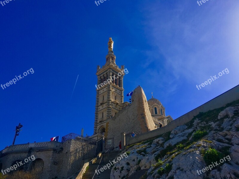 Marseille Sun Blue Sky Our Lady Good Mother