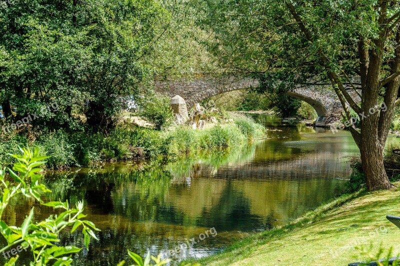 Ahr Bridge Water Atmospheric Nature