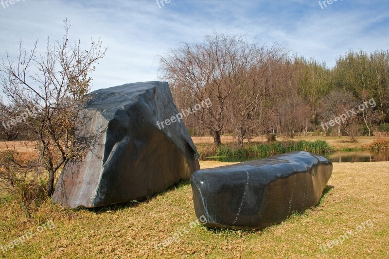 Sculpture Modern Structure Rocks Boulders