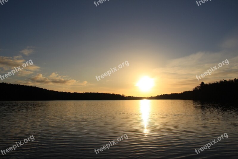 Winter Mood Lake Water Free Photos