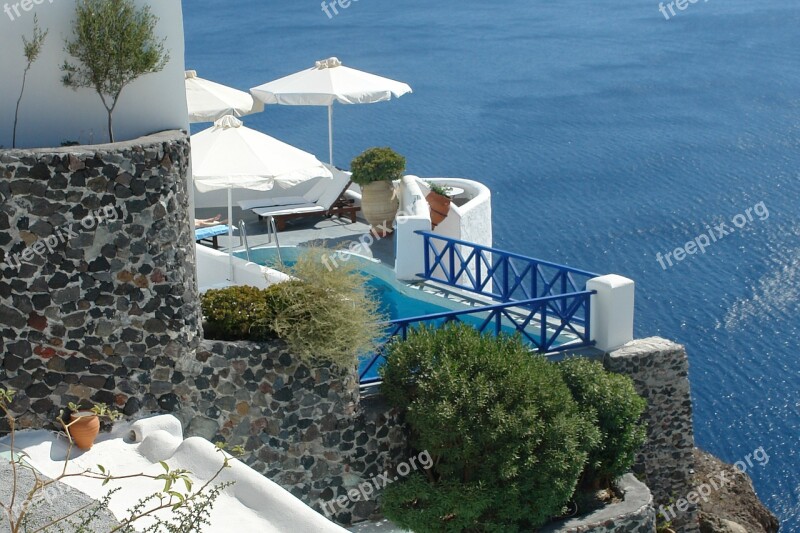 Pool Sea Greece Heaven Top