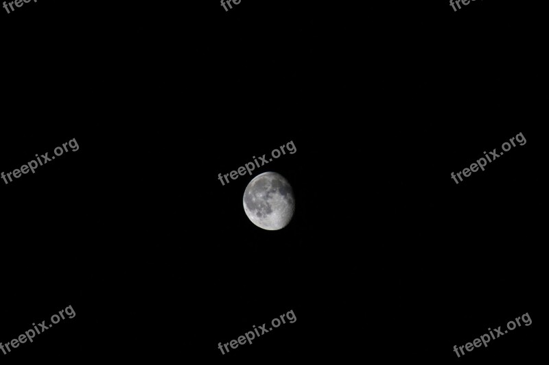 Moon Stars Night Sky Light