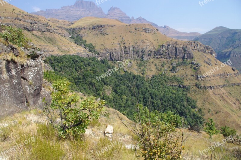 South Africa Drakensberg Mountains Hiking Trails Sky Landscape