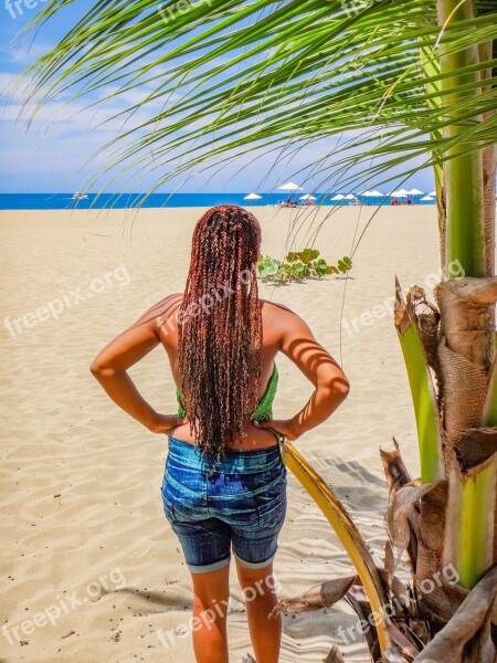 Beach Girl Woman Caribbean Female