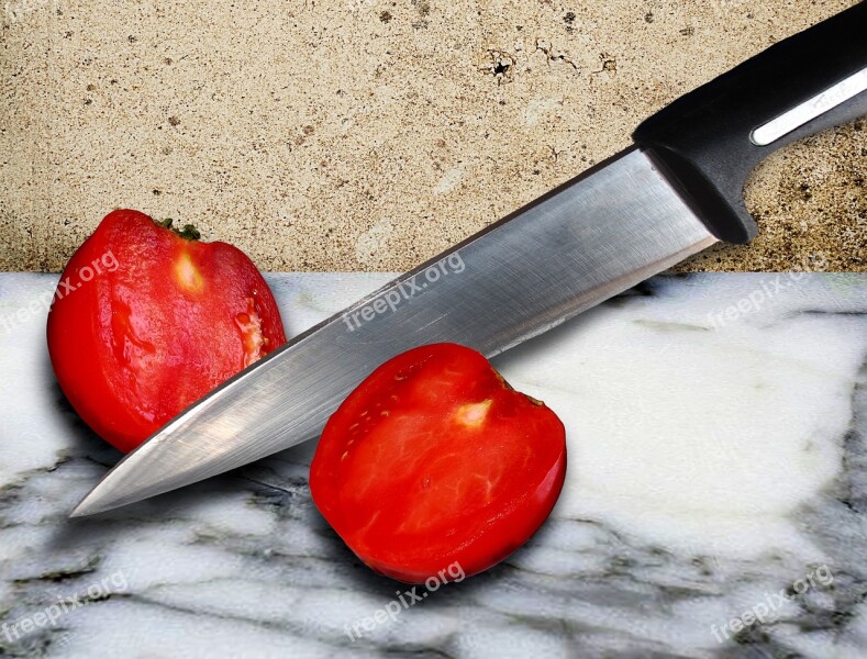 Tomato Cut Knife Grown Design