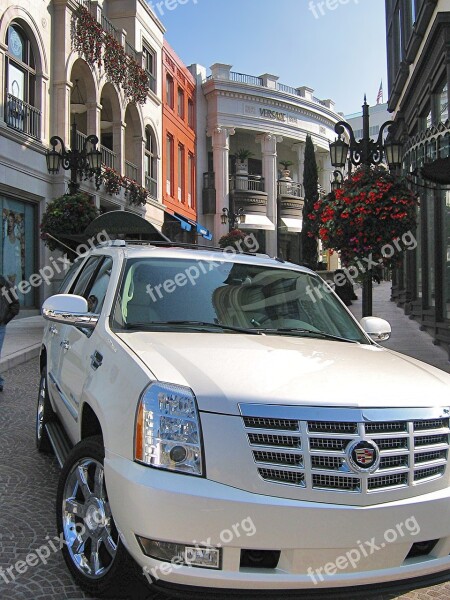 Los Angeles Usa Rodeo Drive Limousine Magnificent Buildings