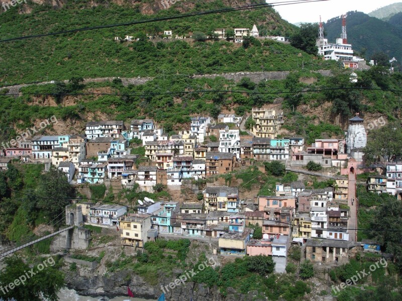 Mountain Village Bridge Sky River Village