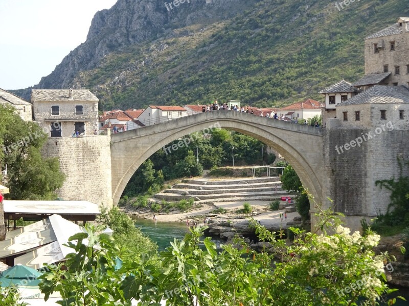 Bridge Mostar Old Bridge Herzegovina Rebuilt