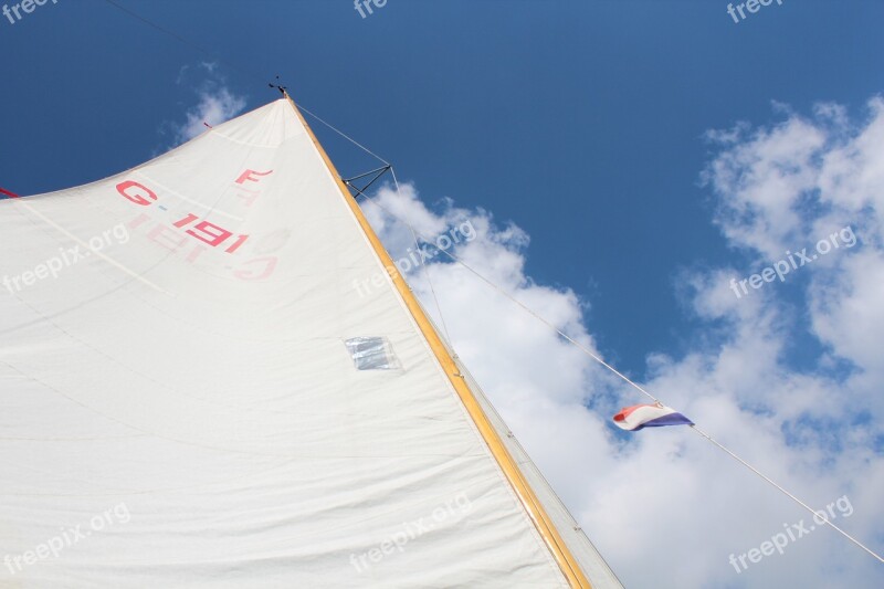 Sail Sailing Boat Fock Jib Sky