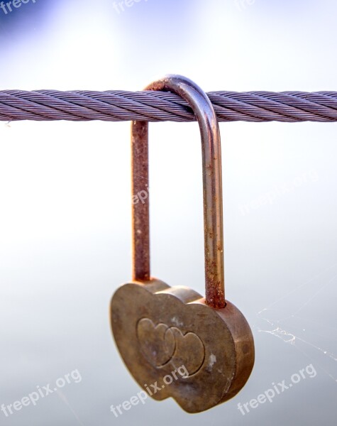 Heart Castle Bridge Love Padlock