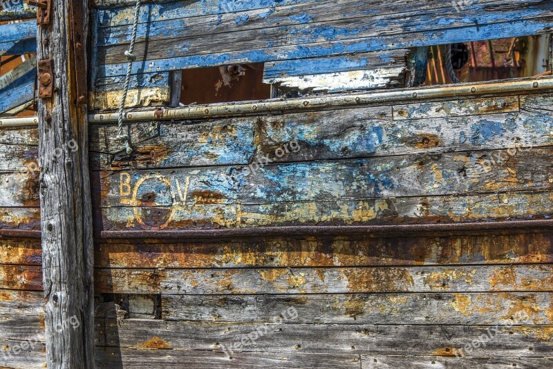 Texture Texture Wood Rust Boat Hull Peeling Paint