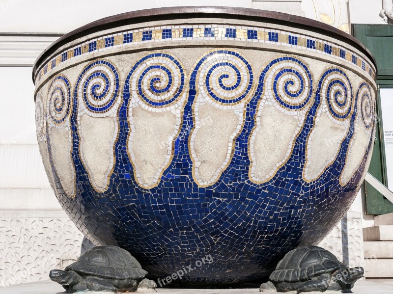 Vase Mosaic Greek Decoration Turtles