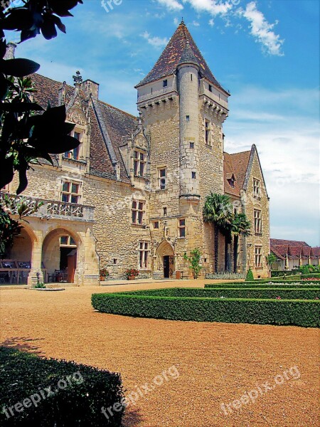 Castle Wine Castle Garden French Castle Dordogne