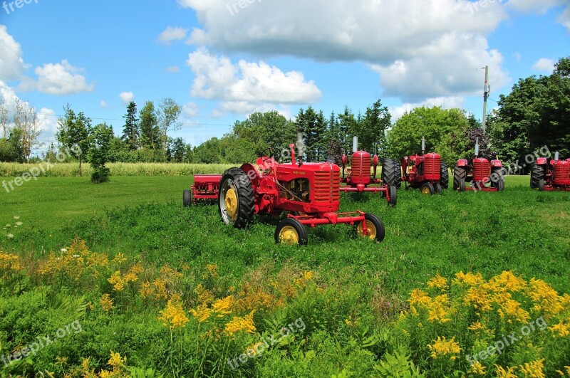 Tractor Agricultural Machinery Landscape Free Photos