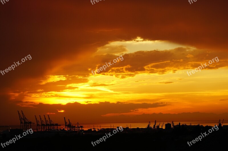 Sunset Abendstimmung Sunset Sea Free Photos