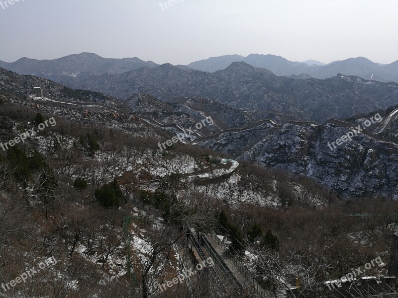 The Great Wall Winter Snow Free Photos