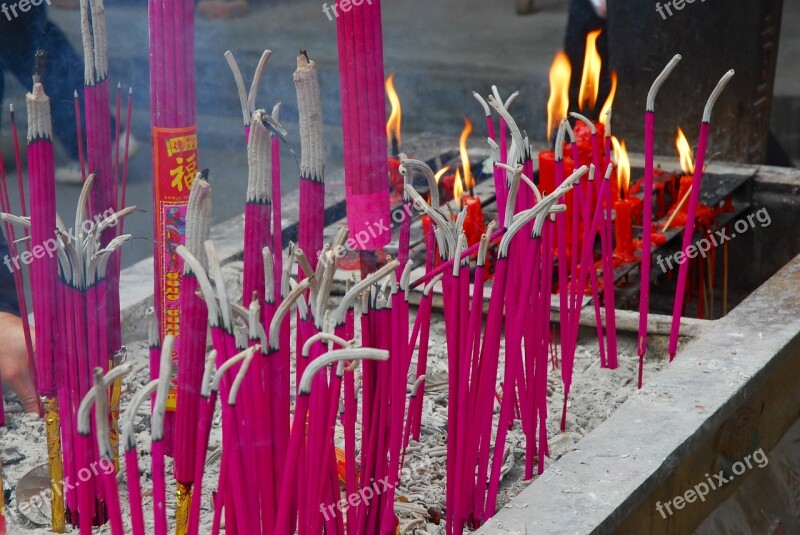 Burning Incense Religion Buddhist Free Photos