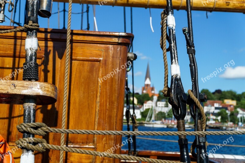 Sailing Vessel Church Flensburg Historically Ship