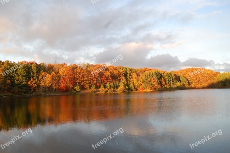 Fall At Wise Reservoir Free Photos